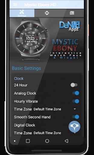 Mystic Ebony HD Watch Face Widget & Live Wallpaper 4