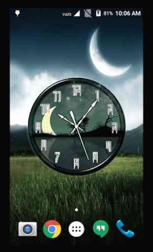 Night Sky Clock Live Wallpaper 2