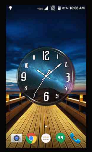 Night Sky Clock Live Wallpaper 4
