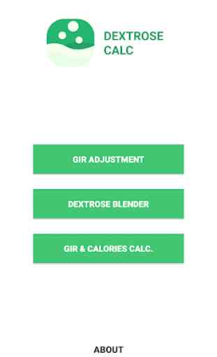 Dextrose Calc - GIR & Calories Calculator 1