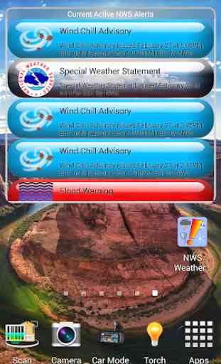NWS Weather Alerts Widget 1