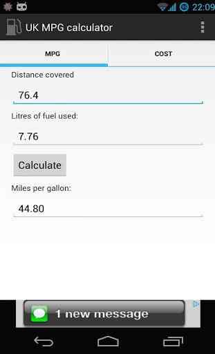 UK MPG Fuel Calculator 2