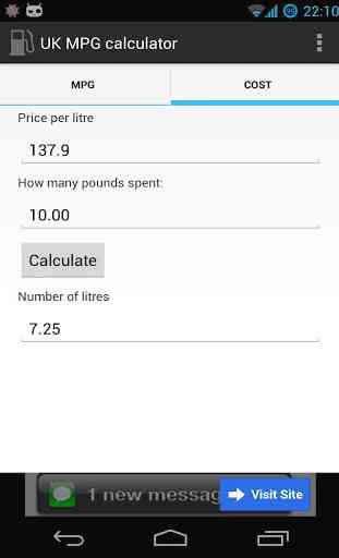UK MPG Fuel Calculator 4
