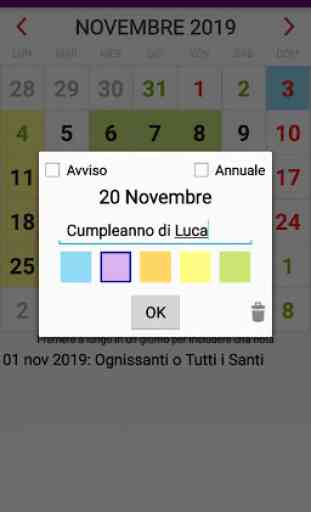 Calendario con Giorni Festivi 2020 in Italia 2