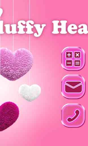 Fluffy diamond Hearts Theme: Pink Comics Launcher 4
