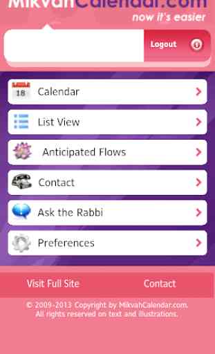 MikvahCalendar.com-מקוה Mikvah Calendar App 2