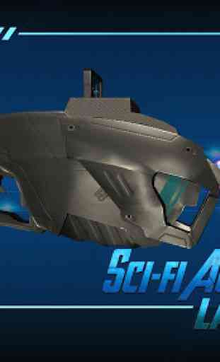 Simulatore armi laser automatico fantascienza 3