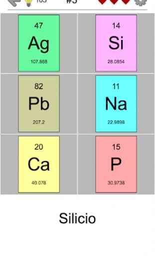 Elementi chimici e la tavola periodica - Nomi-Quiz 3