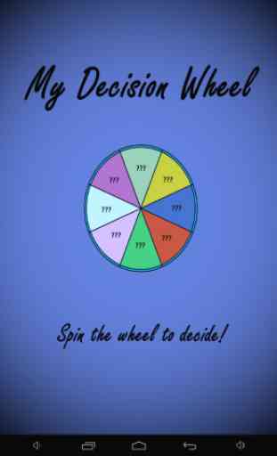 My Decision Wheel 1