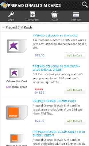 Prepaid Israeli SIM & Topup 1