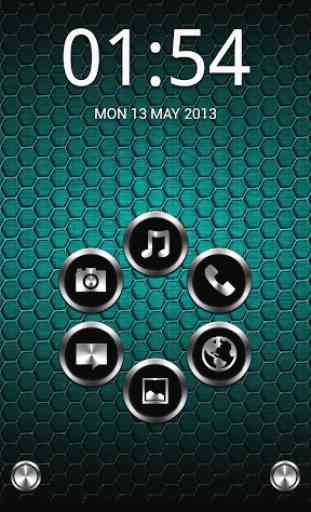 Metal Text Theme for Smart Launcher 1
