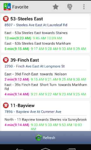 Toronto Live Bus Schedule TTC 2