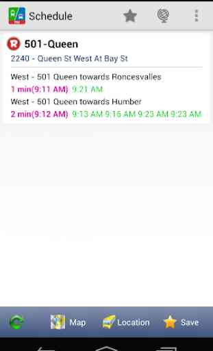 Toronto Live Bus Schedule TTC 3