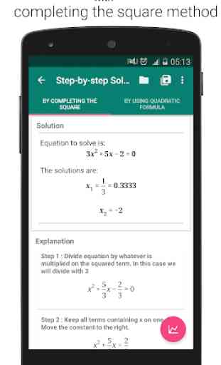 Quadratic Equation Solver with Steps and Graphs 2