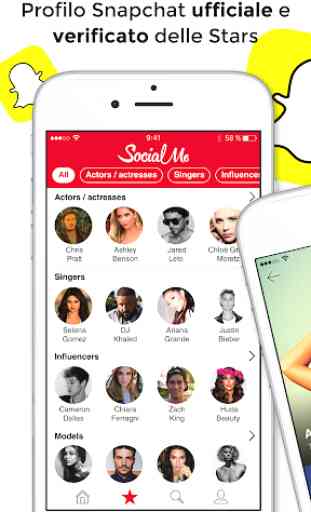 Social Me - Celebrità, influencers e follower app 1
