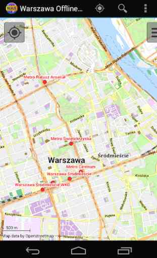 Mappa di Varsavia Offline 1