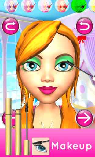 Princess 3D Salon: Girls Games 1