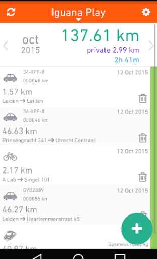 Gekko Trips - GPS mileage log 1