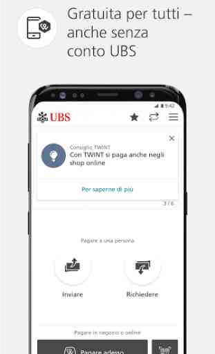 UBS TWINT: twintare senza conto UBS. Per tutti 1