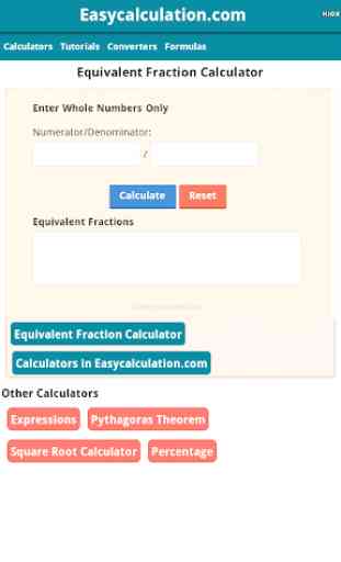 Equivalent Fraction Calculator 1