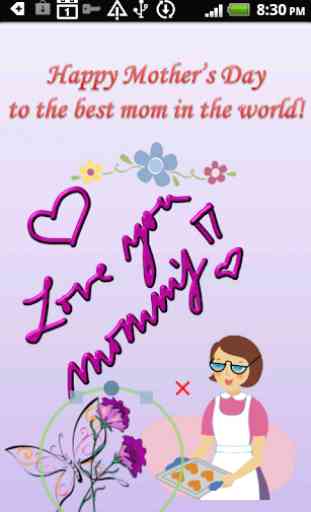 Mom is Best Cards! Doodle Text 3