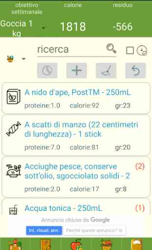 Niccy - Calcolo calorie, proteine, grassi e dieta 1