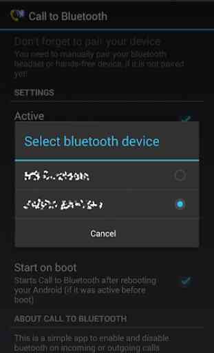 Call to Bluetooth 2