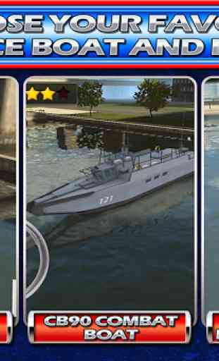 Police Boat Parking : 3D Race 3