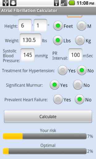 Atrial Fibrillation Calculator 2