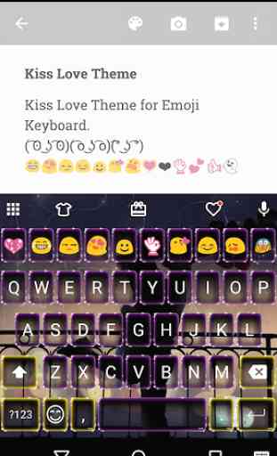 Kiss Love Emoji Keyboard Theme 1