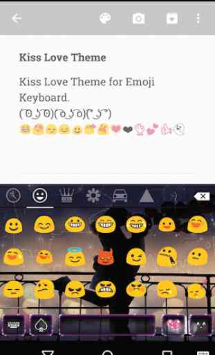 Kiss Love Emoji Keyboard Theme 2
