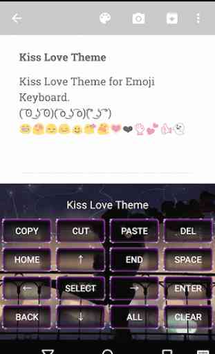 Kiss Love Emoji Keyboard Theme 3
