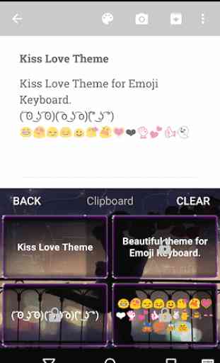 Kiss Love Emoji Keyboard Theme 4
