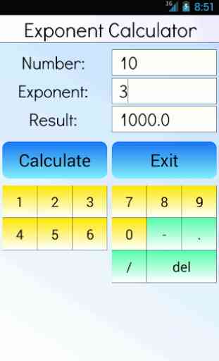 Esponente Calculator 2