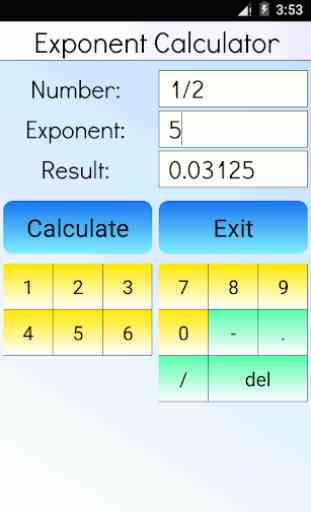 Esponente Calculator 3