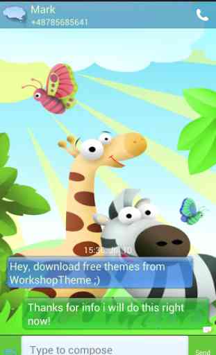 Animali Theme GO SMS Pro 1
