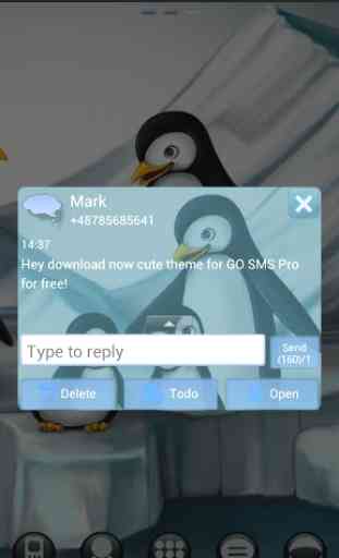 Pinguini Theme GO SMS Pro 4
