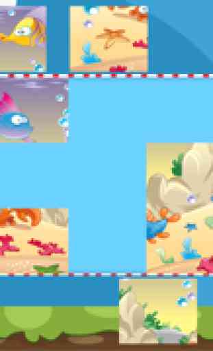 Jigsaw puzzle del mare - Gioco di puzzle per i bambini, bambini e genitori! Imparare con pesce, anguilla, granchio, tartaruga, acqua, oceano, squalo per la scuola materna, scuola materna e scuola materna 1