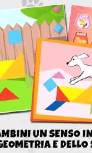 Swipea Puzzle Tangram per Bambini: Cani 1