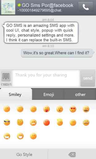 GO SMS Pro FBChat plug-in 2