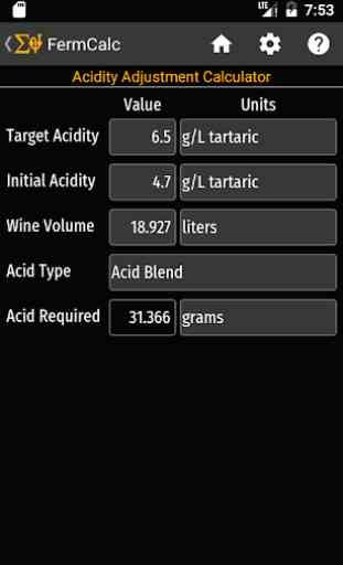 FermCalc Winemaking Calculator 4