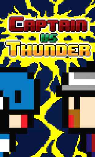 Captain vs Thunder : Superheroes 8bit Alliance War 2