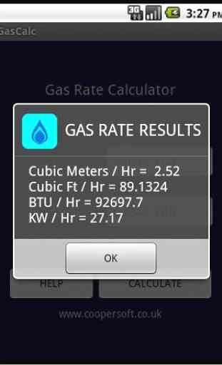 GAS RATE CALCULATOR FREE 2
