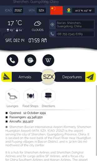 Shenzhen Bao'an Airport (SZX) Info+ Flight Tracker 1
