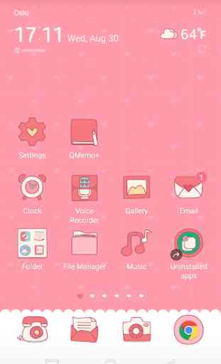 Pink Cute Theme for LG G6 G5 V30 G4 G3 V20 V10 K10 1
