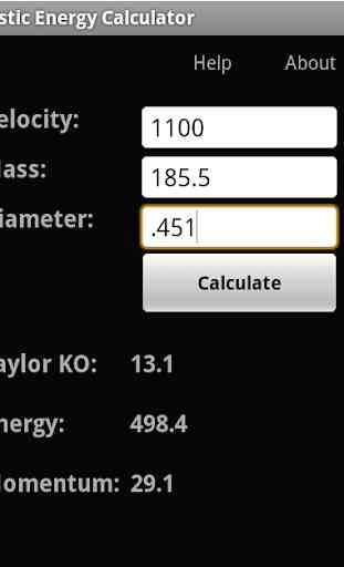 Ballistic Energy Calc 2