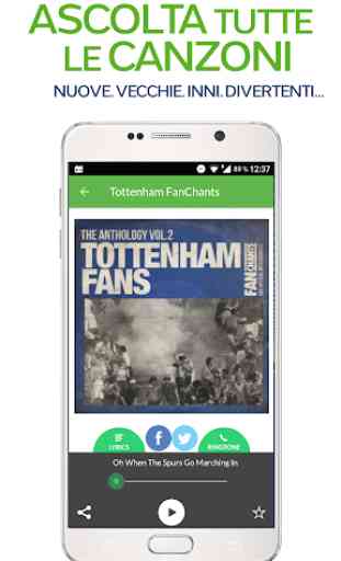 FanChants: Canzoni e Cori dei Tifosi Tottenham 2