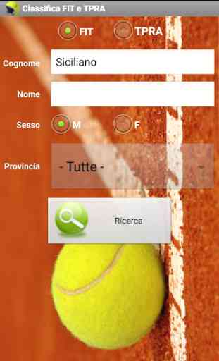 Tennis - Classifica FIT e TPRA 1