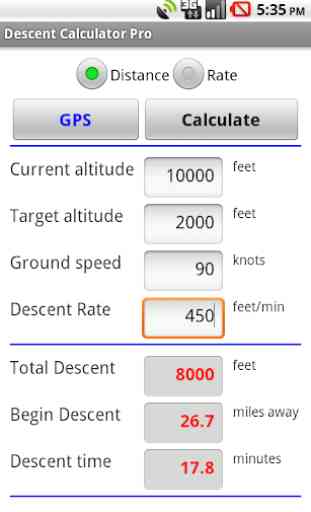 Airplane Descent Calculator PR 2