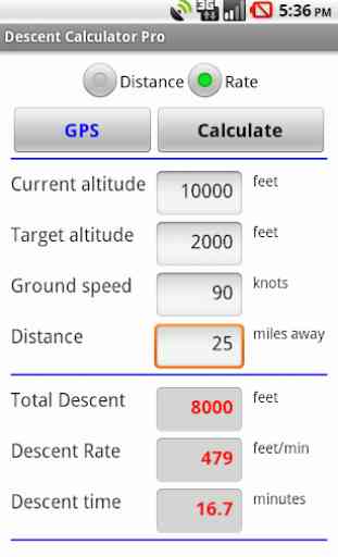 Airplane Descent Calculator PR 3